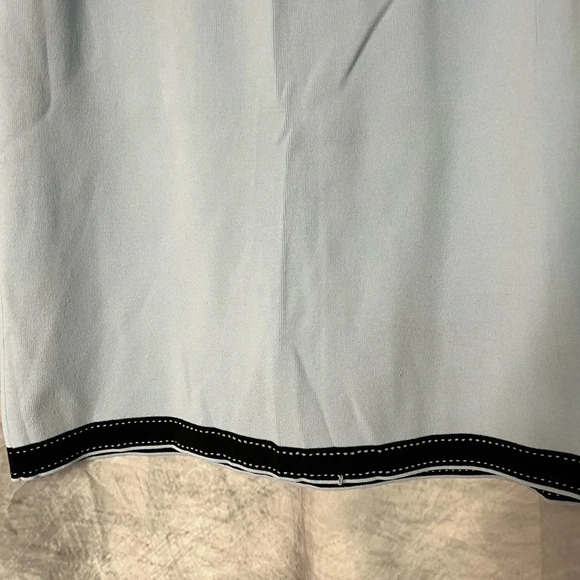 Grace Dane Lewis Baby Blue and Black Vintage Pencil Skirt - size Large - Picture 6 of 6